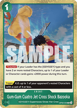 Gum-Gum Cuatro Jet Cross Shock Bazooka (OP09-039) - Emperors in the New World (Rare) [OP09-039] - Cards Beyond