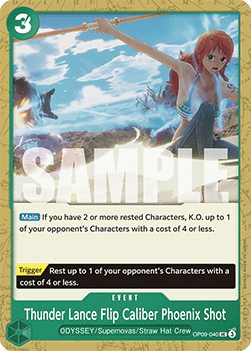 Thunder Lance Flip Caliber Phoenix Shot (OP09-040) - Emperors in the New World (Uncommon) [OP09-040] - Cards Beyond
