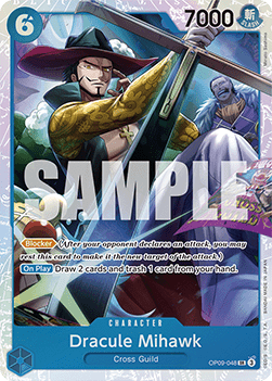 Dracule Mihawk (OP09-048) (V.1) - Emperors in the New World (Super Rare) [OP09-048] - Cards Beyond