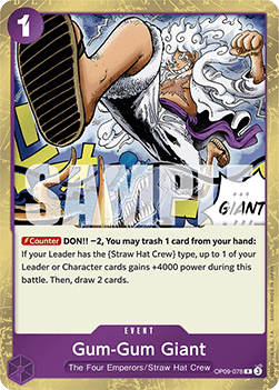 Gum-Gum Giant (OP09-078) - Emperors in the New World (Rare) [OP09-078] - Cards Beyond