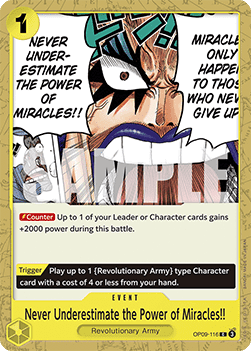 Never Underestimate the Power of Miracles!! (OP09-116) - Emperors in the New World (Common) [OP09-116] - Cards Beyond