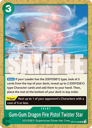 Gum-Gum Dragon Fire Pistol Twister Star (OP10-039) - Royal Blood (Uncommon) [OP10-039] - Cards Beyond