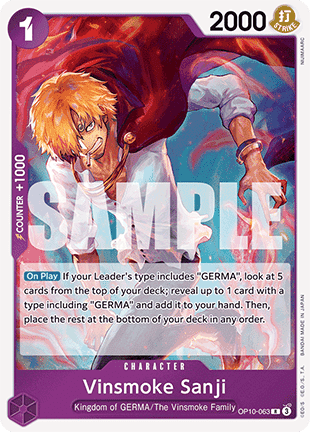 Vinsmoke Sanji (OP10-063) - Royal Blood (Rare) [OP10-063] - Cards Beyond