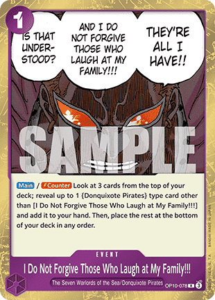 I Do Not Forgive Those Who Laugh at My Family!!! (OP10-078) - Royal Blood (Rare) [OP10-078] - Cards Beyond