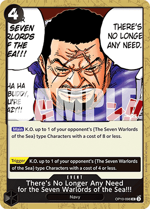 There's No Longer Any Need for the Seven Warlords of the Sea!!! (OP10-096) - Royal Blood (Uncommon) [OP10-096] - Cards Beyond