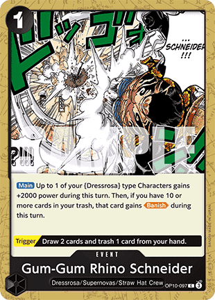Gum-Gum Rhino Schneider (OP10-097) - Royal Blood (Common) [OP10-097] - Cards Beyond