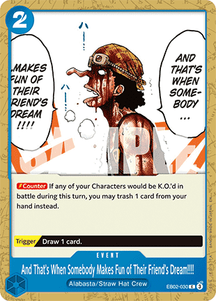 And That's When Somebody Makes Fun of Their Friend's Dream!!!! (EB02-030) - Anime 25th Collection (Common) [EB02-030] - Cards Beyond