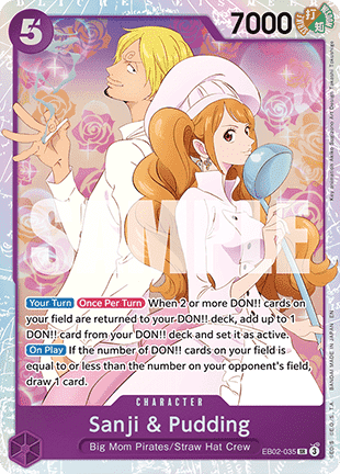 Sanji & Pudding (EB02-035) (V.1) - Anime 25th Collection (Super Rare) [EB02-035] - Cards Beyond