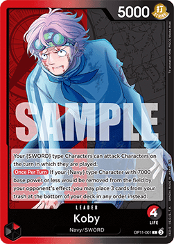 Koby (OP11-001) (V.1) - A Fist of Divine Speed (Leader) [OP11-001] - Cards Beyond