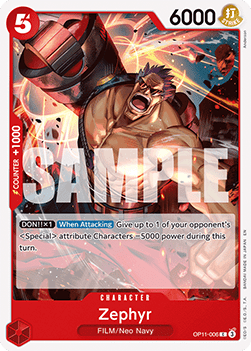 Zephyr (OP11-006) - A Fist of Divine Speed (Common) [OP11-006] - Cards Beyond
