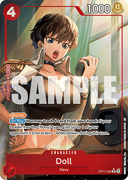 Doll (OP11-008) (V.2) - A Fist of Divine Speed (Alternate Art) [OP11-008] - Cards Beyond