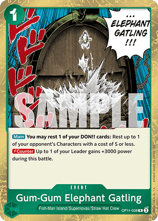 Gum-Gum Elephant Gatling (OP11-038) - A Fist of Divine Speed (Rare) [OP11-038] - Cards Beyond