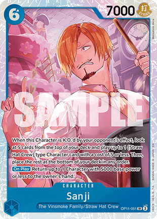 Sanji (OP11-051) (V.1) - A Fist of Divine Speed (Super Rare) [OP11-051] - Cards Beyond