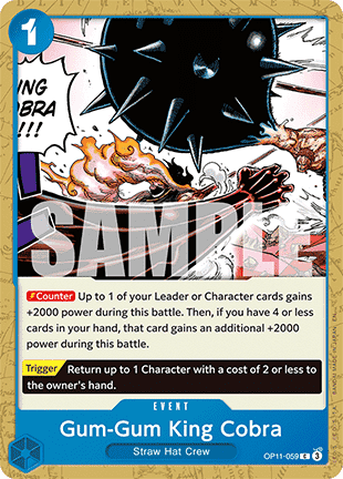 Gum-Gum King Cobra (OP11-059) - A Fist of Divine Speed (Common) [OP11-059] - Cards Beyond