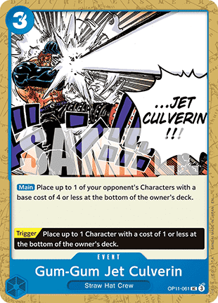 Gum-Gum Jet Culverin (OP11-061) - A Fist of Divine Speed (Uncommon) [OP11-061] - Cards Beyond