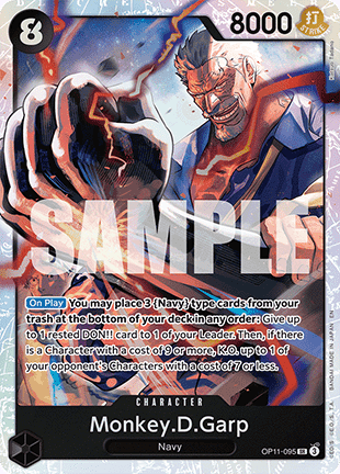 Monkey.D.Garp (OP11-095) (V.1) - A Fist of Divine Speed (Super Rare) [OP11-095] - Cards Beyond
