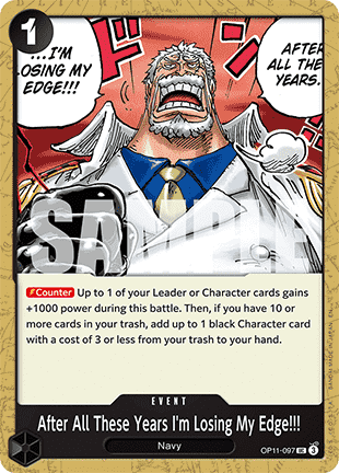 After All These Years I'm Losing My Edge!!! (OP11-097) - A Fist of Divine Speed (Uncommon) [OP11-097] - Cards Beyond