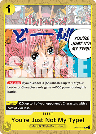 You're Just Not My Type! (OP11-115) - A Fist of Divine Speed (Uncommon) [OP11-115] - Cards Beyond