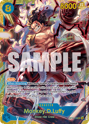 Monkey.D.Luffy (OP11-118) (V.1) - A Fist of Divine Speed (Secret Rare) [OP11-118] - Cards Beyond