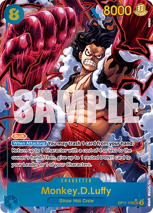 Monkey.D.Luffy (OP11-118) (V.2) - A Fist of Divine Speed (Alternate Art) [OP11-118] - Cards Beyond