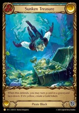 Sunken Treasure (Cold Foil) - High Seas (Majestic) [SEA-133] - Cards Beyond