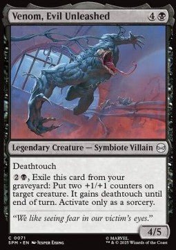 Venom, Evil Unleashed - Marvel's Spider-Man (Common) [SPM-71] - Cards Beyond