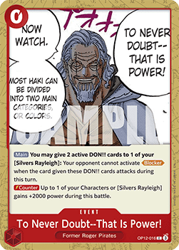To Never Doubt - That Is Power! (OP12-016) - Legacy of the Master (Common) [OP12-016] - Cards Beyond