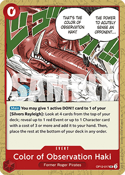 Color of Observation Haki (OP12-017) - Legacy of the Master (Uncommon) [OP12-017] - Cards Beyond