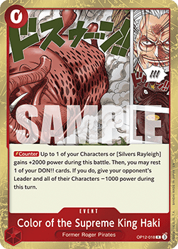 Color of the Supreme King Haki (OP12-018) - Legacy of the Master (Rare) [OP12-018] - Cards Beyond