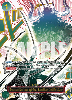 Demon Aura Nine Sword Style Asura Blades Drawn Dead Man's Game (OP12-037) (V.2) - Legacy of the Master (Special Rare) [OP12-037] - Cards Beyond