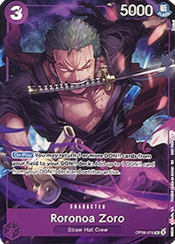 Roronoa Zoro (OP09-076) (V.1) - Unnumbered Promos (Rare) [UP-OP09-076] - Cards Beyond