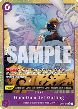 Gum-Gum Jet Gatling (OP03-072) (V.2) - The Best Vol.2 (Alternate Art) [PRB02-OP03-072] - Cards Beyond