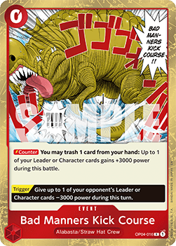 Bad Manners Kick Course (OP04-016) (V.1) - The Best Vol.2 (Rare) [PRB02-OP04-016] - Cards Beyond