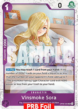 Vinsmoke Sora (OP06-063) (V.2) - The Best Vol.2 (Uncommon) [PRB02-OP06-063] - Cards Beyond