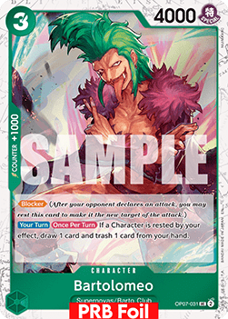 Bartolomeo (OP07-031) (V.2) - The Best Vol.2 (Uncommon) [PRB02-OP07-031] - Cards Beyond
