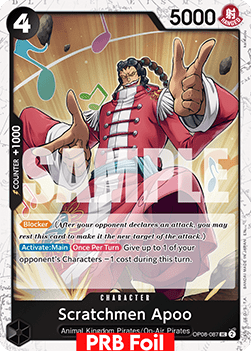 Scratchmen Apoo (OP08-087) (V.2) - The Best Vol.2 (Uncommon) [PRB02-OP08-087] - Cards Beyond