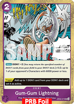 Gum-Gum Lightning (OP09-077) (V.2) - The Best Vol.2 (Uncommon) [PRB02-OP09-077] - Cards Beyond