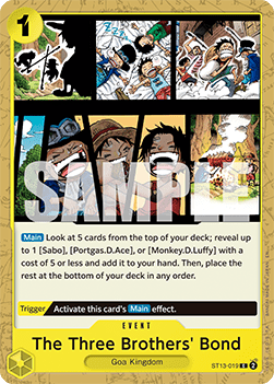 The Three Brothers' Bond (ST13-019) (V.1) - The Best Vol.2 (Common) [PRB02-ST13-019] - Cards Beyond