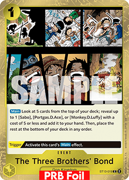 The Three Brothers' Bond (ST13-019) (V.2) - The Best Vol.2 (Common) [PRB02-ST13-019] - Cards Beyond