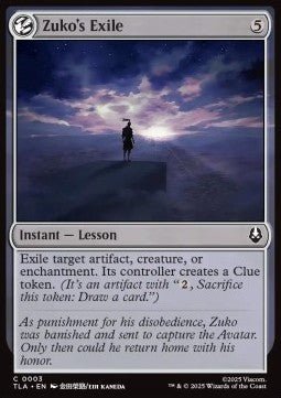 Zuko's Exile - Avatar: The Last Airbender (Common) [TLA-3] - Cards Beyond