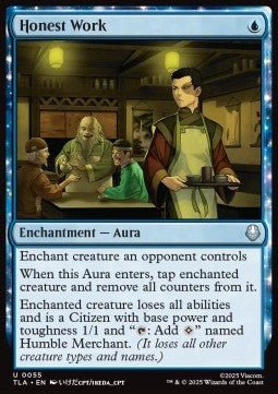 Honest Work - Avatar: The Last Airbender (Uncommon) [TLA-55] - Cards Beyond