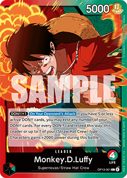 Monkey.D.Luffy (OP13-001) (V.1) - Carrying on his Will (Leader) [OP13-001] - Cards Beyond