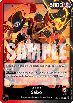 Sabo (OP13-004) (V.1) - Carrying on his Will (Leader) [OP13-004] - Cards Beyond