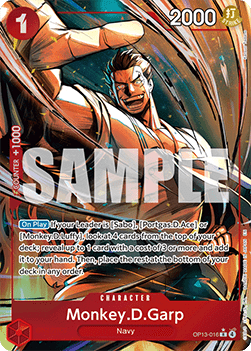 Monkey.D.Garp (OP13-016) (V.2) - Carrying on his Will (Alternate Art) [OP13-016] - Cards Beyond