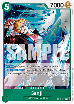 Sanji (OP13-027) (V.1) - Carrying on his Will (Rare) [OP13-027] - Cards Beyond