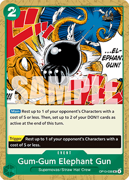 Gum-Gum Elephant Gun (OP13-038) - Carrying on his Will (Uncommon) [OP13-038] - Cards Beyond