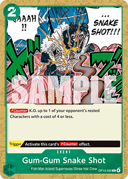 Gum-Gum Snake Shot (OP13-039) - Carrying on his Will (Common) [OP13-039] - Cards Beyond
