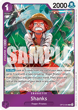 Shanks (OP13-065) (V.1) - Carrying on his Will (Rare) [OP13-065] - Cards Beyond