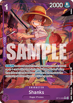Shanks (OP13-065) (V.2) - Carrying on his Will (Alternate Art) [OP13-065] - Cards Beyond