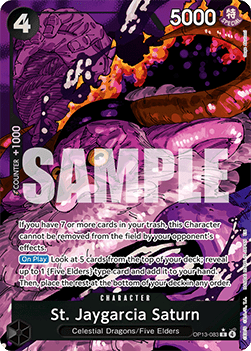 St. Jaygarcia Saturn (OP13-083) (V.2) - Carrying on his Will (Alternate Art) [OP13-083] - Cards Beyond